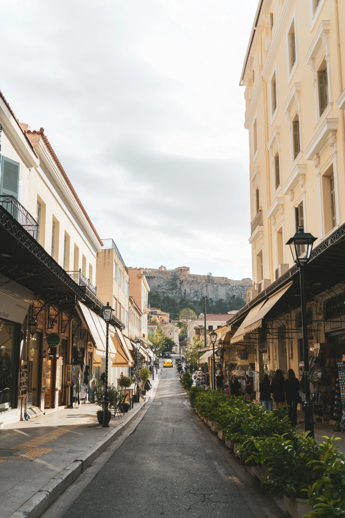 monastiraki in athens with a view of the acropolis