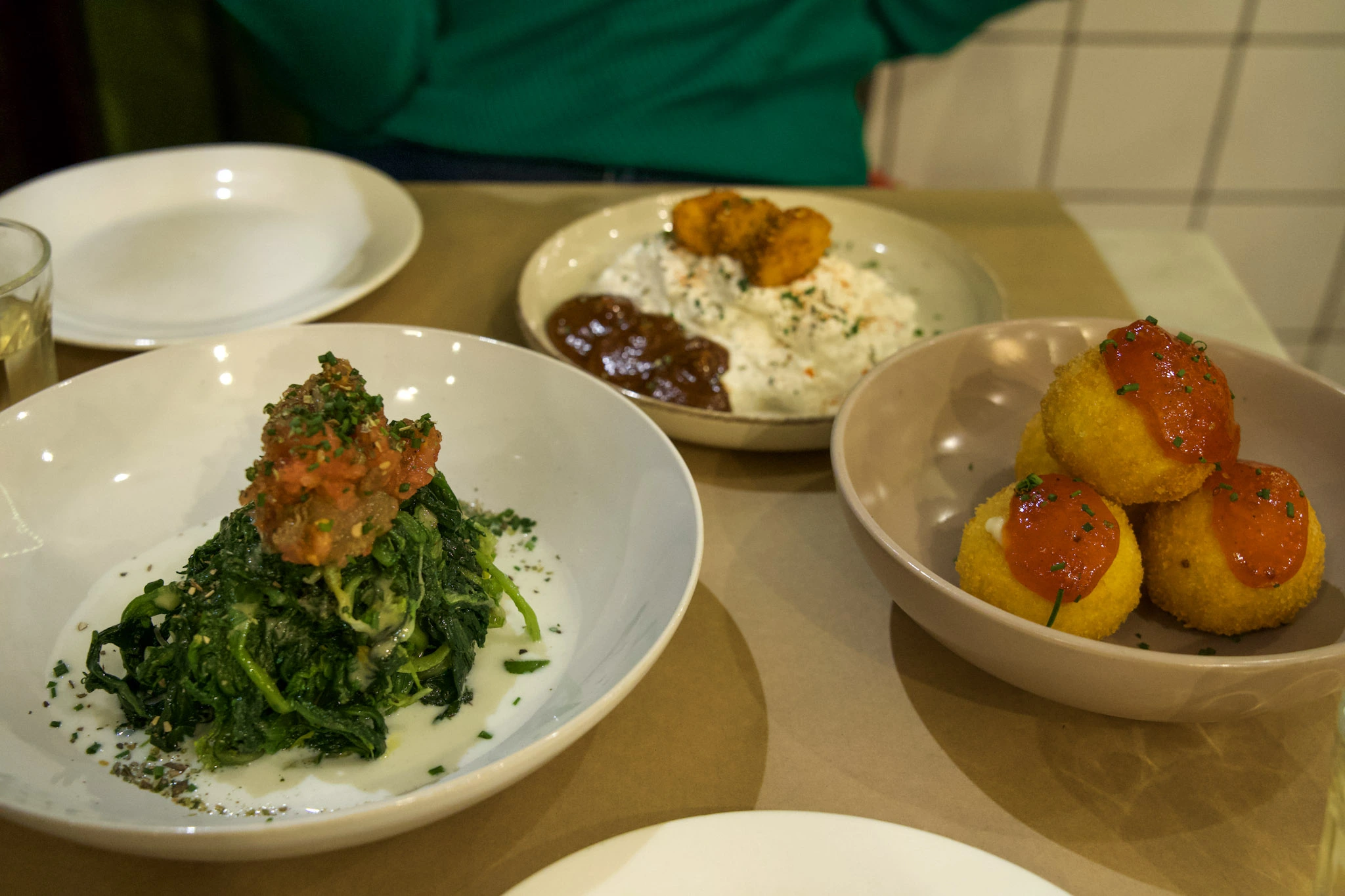 a table of food from contrabando restaurant in thessaloniki greece